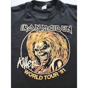 Iron Maiden World Tour 81 Killers Steve Harris Official Tee T-Shirt Mens XL